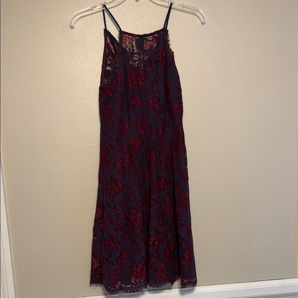 Francesca's Collections Red and Blue Midi Sundress